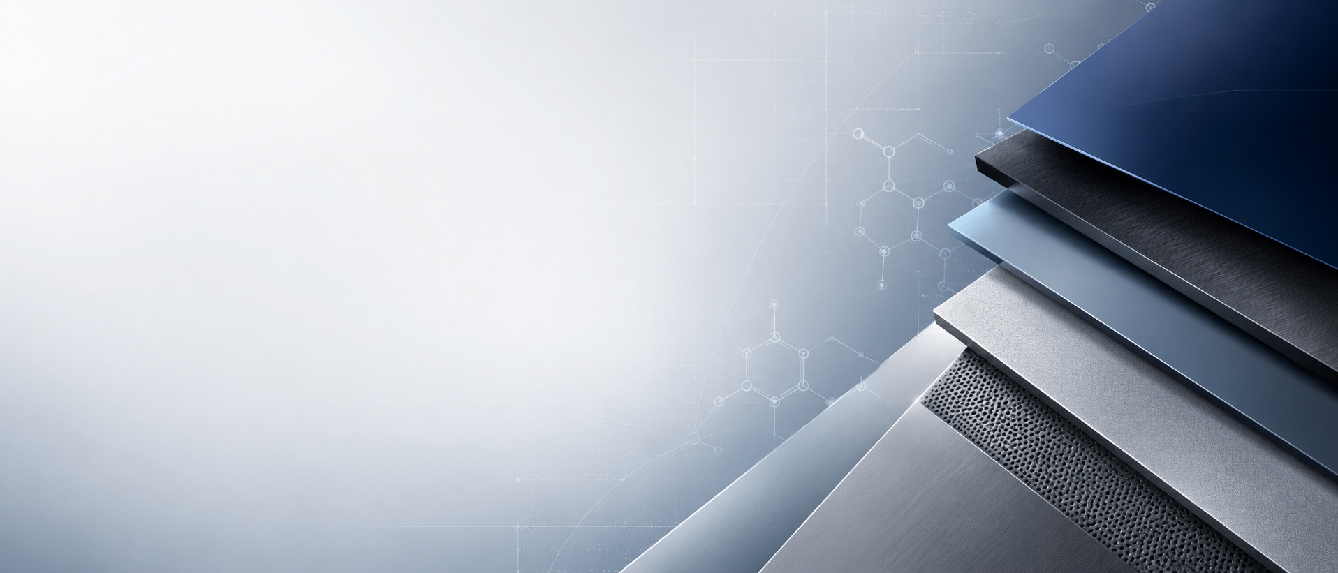 Layered industrial coating panels